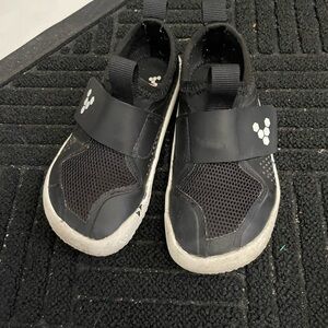Vivo Barefoot Kids Black Slip-On Sneakers with White Sole